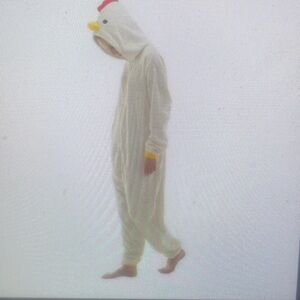 New Snug Animal Unisex Adult Onesie Pajamas White Plush SIZE SMALL